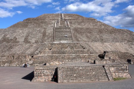 Photo for The Pyramid of the Sun is the largest building in Teotihuacan, and one of the largest in Mesoamerica. - Royalty Free Image