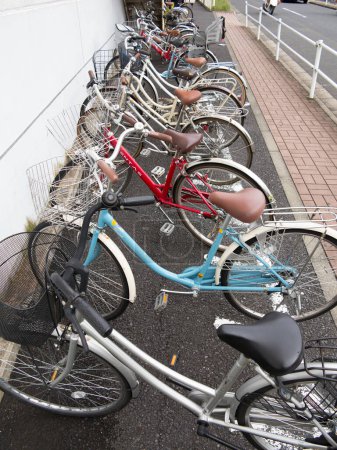 Photo for Many bicycles parked in the city - Royalty Free Image
