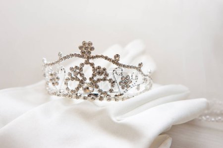 Photo for Wedding, celebrate concept with silver crown - Royalty Free Image