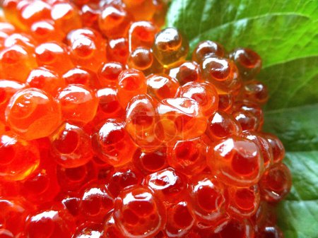 Foto de Caviar rojo en un frasco de vidrio - Imagen libre de derechos