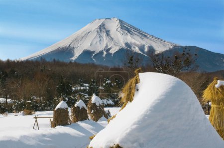 Foto de Hermosa montaña Fuji en Japón en invierno - Imagen libre de derechos