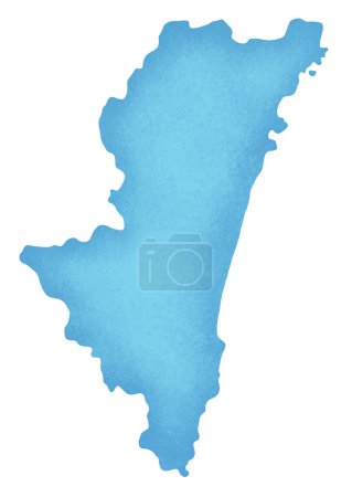 Foto de Parte azul del mapa aislada sobre fondo blanco - Imagen libre de derechos