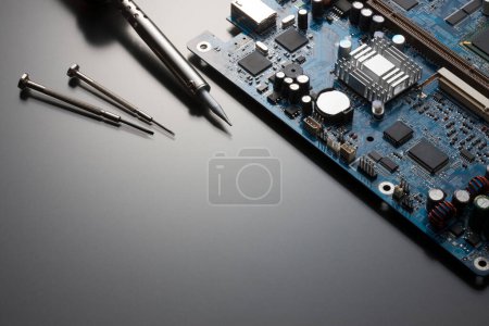 Photo for Circuit board with components - Royalty Free Image