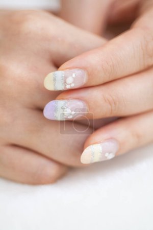 Photo for Close up of woman's hands with beautiful manicure - Royalty Free Image