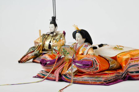 Foto de Hermosas muñecas japonesas, Ohina-sama y Odairi-sama. - Imagen libre de derechos