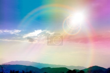 Photo for Bright sun over the mountains - Royalty Free Image