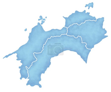 Foto de Parte azul del mapa aislada sobre fondo blanco - Imagen libre de derechos