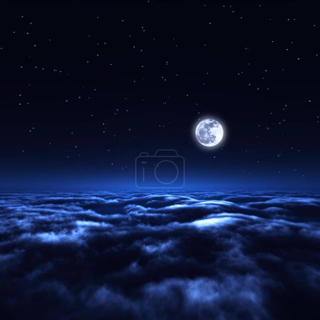 Téléchargez les photos : Pleine lune dans les nuages - en image libre de droit