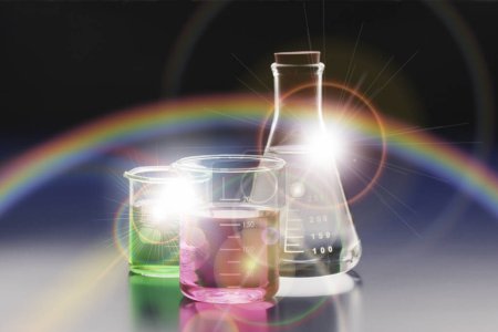 Foto de Vidrio colorido del laboratorio, ciencia - Imagen libre de derechos