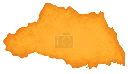 Foto de Mapa naranja aislado sobre fondo blanco - Imagen libre de derechos