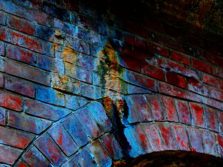 Photo for Old rusty brick building in the paint - Royalty Free Image