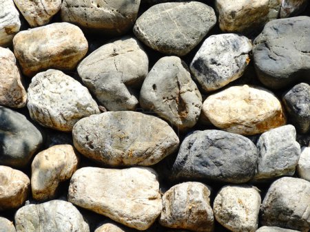 Téléchargez les photos : Fond de pierres, texture de cailloux, gros plan - en image libre de droit