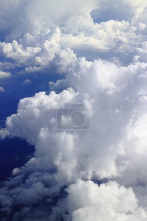 Photo for Beautiful white clouds above the blue sky. - Royalty Free Image