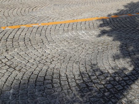 Photo for Cobblestones on street road, architecture background - Royalty Free Image