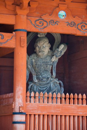 Photo for Scenic shot of beautiful ancient Japanese shrine sculpture as decoration - Royalty Free Image