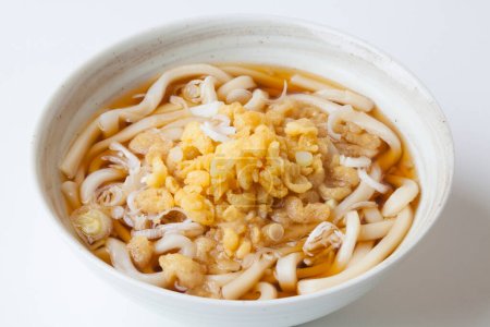 Photo for Tanuki Soba noodles, Japanese food, close up view - Royalty Free Image