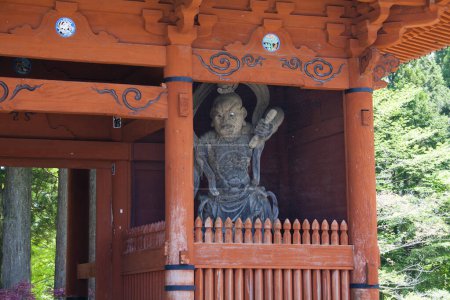 Photo for Scenic shot of beautiful ancient Japanese shrine sculpture as decoration - Royalty Free Image