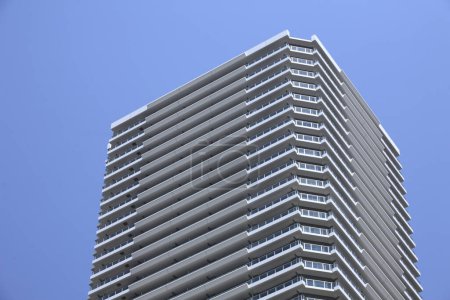 Photo for Low angle shot of a modern building with blue clear sky - Royalty Free Image