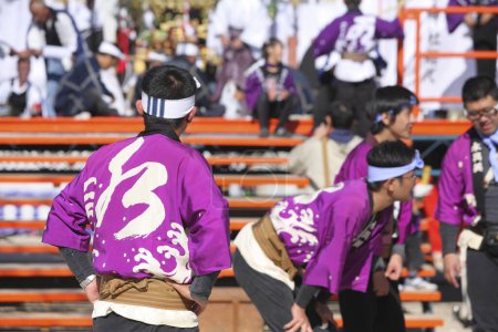 Téléchargez les photos : Karatsu Kunchi Festival japonais dans la ville de Karatsu, préfecture de Saga, Japon - en image libre de droit