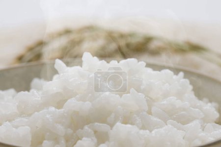Téléchargez les photos : Savoureux riz dans le bol sur le fond, fermer - en image libre de droit
