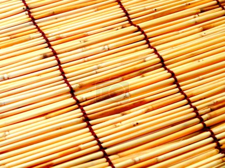 Photo for Brown bamboo mat texture for background - Royalty Free Image