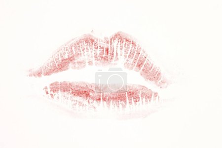 Photo for Red lipstick  isolated on white  background - Royalty Free Image
