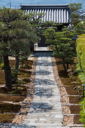 Téléchargez les photos : Sentier dans le jardin vert japonais - en image libre de droit