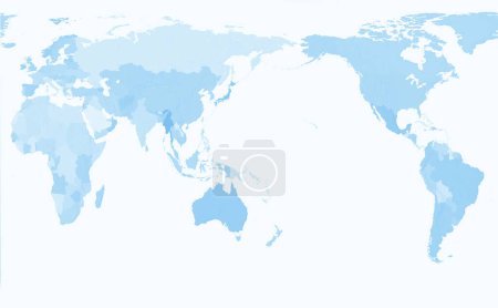 Foto de Mapa del mundo. ilustración a color azul del mapa del mundo. - Imagen libre de derechos