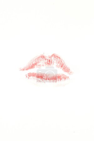 Photo for Red lipstick  isolated on white  background - Royalty Free Image