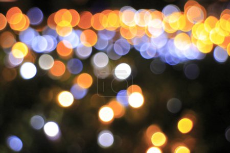 Photo for Colorful christmas lights bokeh background - Royalty Free Image
