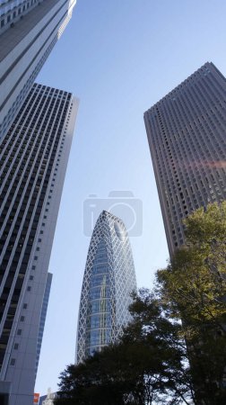 Photo for Office district in Japan with skyscrapers - Royalty Free Image