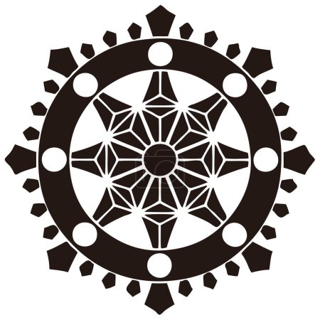 Foto de Ilustración tradicional del logotipo de la cresta familiar japonesa - Imagen libre de derechos