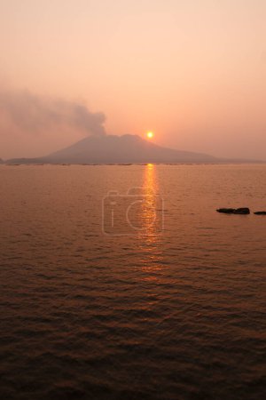 Photo for Volcanic Eruption of Sakurajima in Kagoshima, Japan - Royalty Free Image