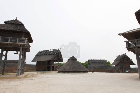 Yoshinogari Historical Park. Outstanding archaeological site in Saga Prefecture, Japan. Sprawling park covers a large settlement from Yayoi Period