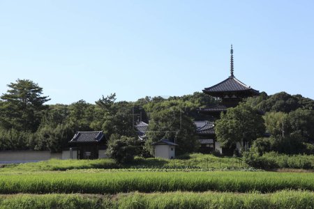Hokki-ji buddhistischer Tempel in Ikaruga, Nara-Präfektur, Japan