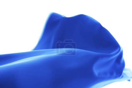 Téléchargez les photos : Texture de tissu bleu, fond de tissu ondulé abstrait, design textile - en image libre de droit