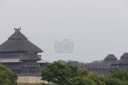 Photo for Yoshinogari Historical Park. Outstanding archaeological site in Saga Prefecture, Japan. Sprawling park covers a large settlement from Yayoi Period - Royalty Free Image