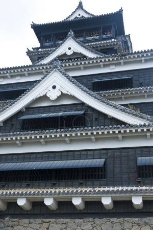 Foto de Castillo Kumamoto en la ciudad de Kumamoto, uno de los castillos más impresionantes de Japón - Imagen libre de derechos