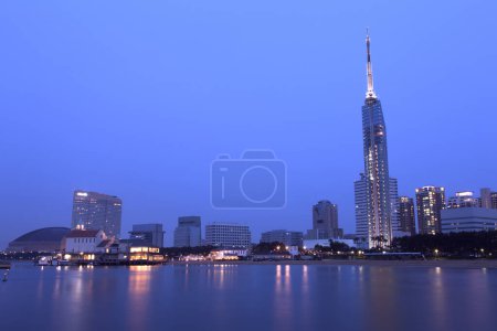 Photo for Cityscape of Fukuoka, Japan, travel place on background - Royalty Free Image