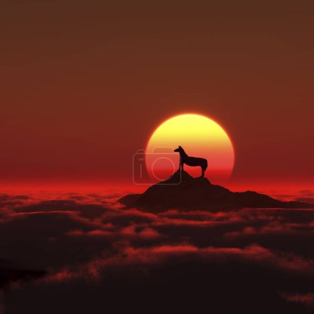 Téléchargez les photos : Le lever du soleil et la silhouette de cheval du Mt. Fuji ! - en image libre de droit