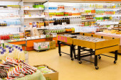 grocery store interior, food store Stickers #682077576
