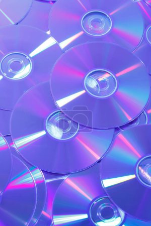 Photo for Background of many colorful shiny discs - Royalty Free Image