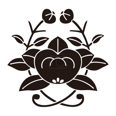 Foto de Plantas negras aisladas sobre fondo blanco. Plantilla de logotipo floral. - Imagen libre de derechos