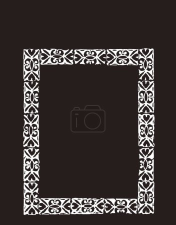 Photo for Abstract pattern with hand drawn floral elements - Royalty Free Image