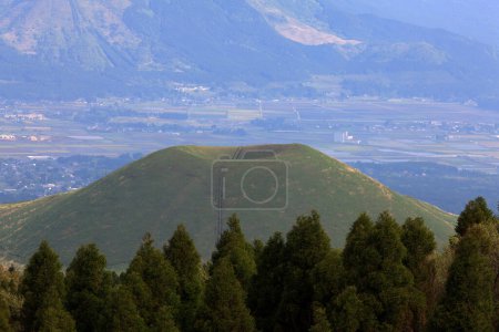 Vulkan Aso, Mount Aso im Aso Kuju Nationalpark in der Präfektur Kumamoto auf der Insel Kyushu