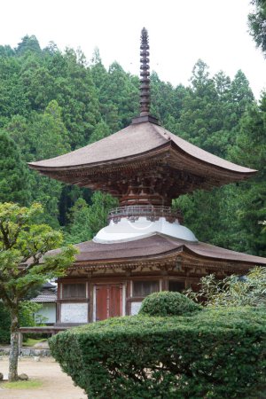 Photo for Two-storied Pagoda, Tahoto, Japans National Treasure in Koya, Wakayama prefecture, Japan - Royalty Free Image