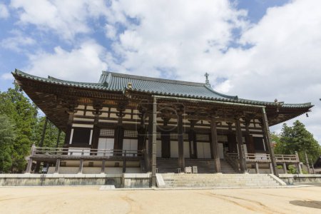 Photo for Temple in Kongobu-ji Danjo Garan area, a historical Buddhist temple complex at Koyasan, Koya, Ito District, Wakayama, Japan - Royalty Free Image