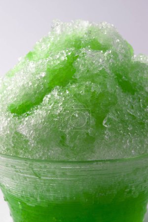 Photo for Cold shaved ice on background, close up - Royalty Free Image