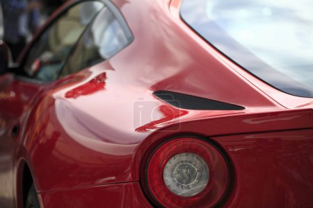 Photo for Red sport car, closeup view - Royalty Free Image