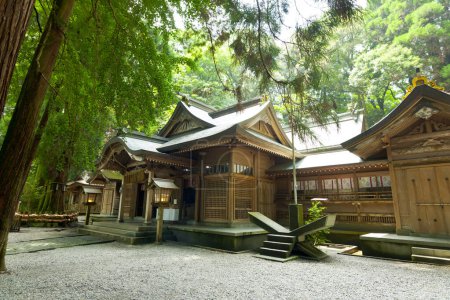takachiho-schrein (takachiho jinja), ein schintoistischer schrein gewidmet takachihosumegami und jisshyadaimyoujin, takachiho-cho, nishiusuki bezirk, miyazaki präfektur, kyushu region, japan